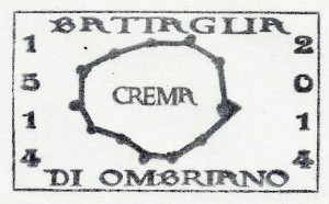 ANNULLO A TARGHETTA V CENTENARIO BATTAGLIA DI OMBRIANO