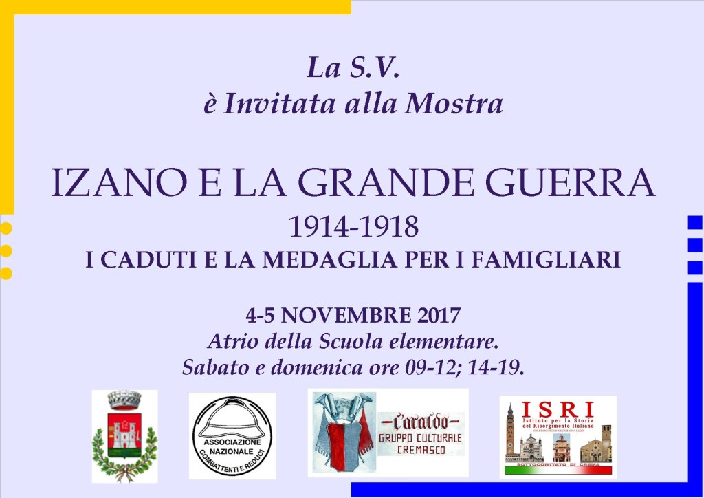 MOSTRA IZANO MEDAGLIA CADUTI